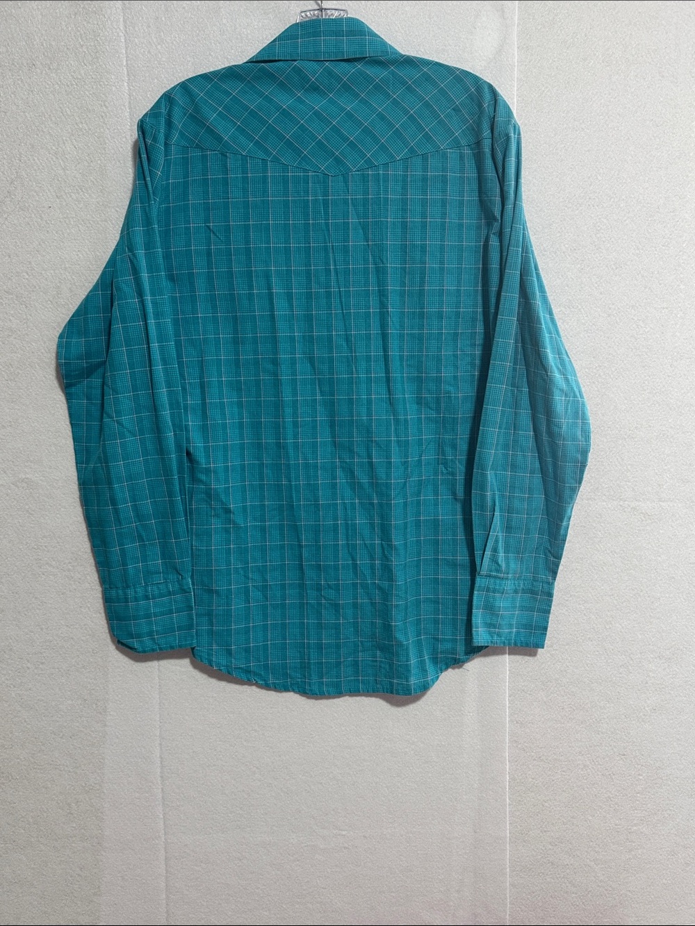 Roper Teal Pearl Snap Plaid Long-Sleeve Western Shirt - Picture 5 of 5